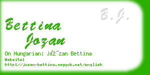 bettina jozan business card